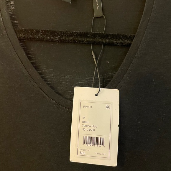 Theory Pinati Tee- size medium, black- NWT! - Picture 3 of 3